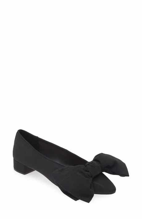 Noa Bow Pointed Toe Block Heel Pump