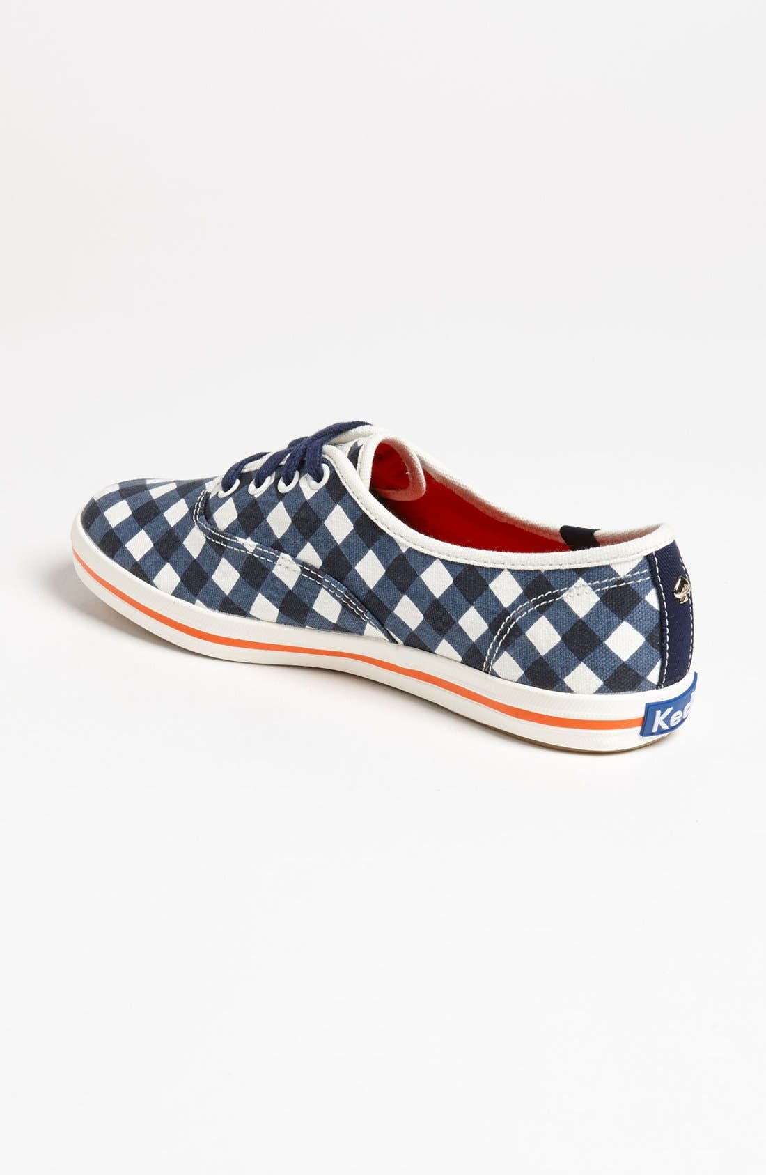 Keds® for kate spade new york 'kick' sneaker, Alternate, color, NAVY GINGHAM CANVAS