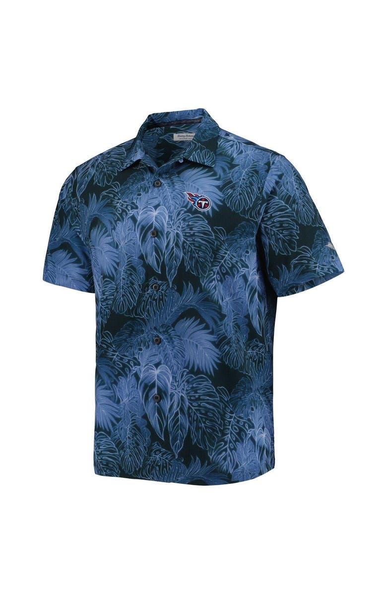 Tommy Bahama Men's Tommy Bahama Blue Tennessee Titans Coast Luminescent Fronds Camp IslandZone Button-Up Shirt, Alternate, color, 