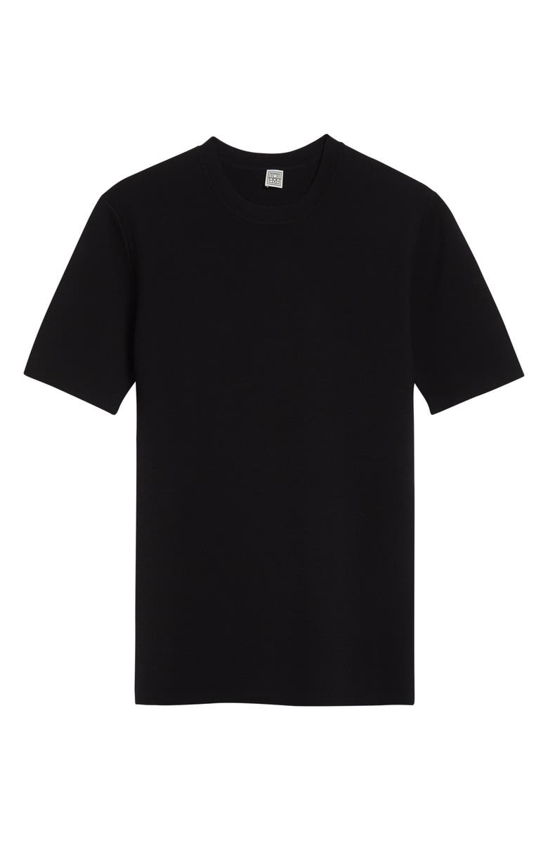 TOTEME Compact Knit T-Shirt, Main, color, Black