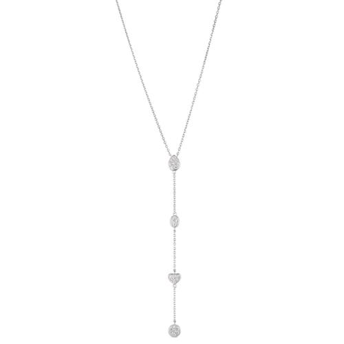 Anna Zuckerman Y Not Lariat Necklace In Platinum