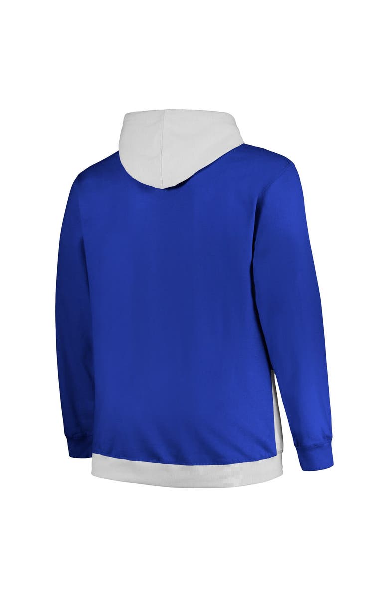 FANATICS Men's Fanatics Branded  Blue/Silver Detroit Pistons Big & Tall Primary Arctic Pullover Hoodie, Alternate, color, 