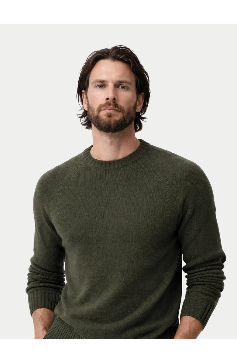 GOBI Mongolian Cashmere Cashmere Raglan Sweater, Alternate, color, Capulet Olive