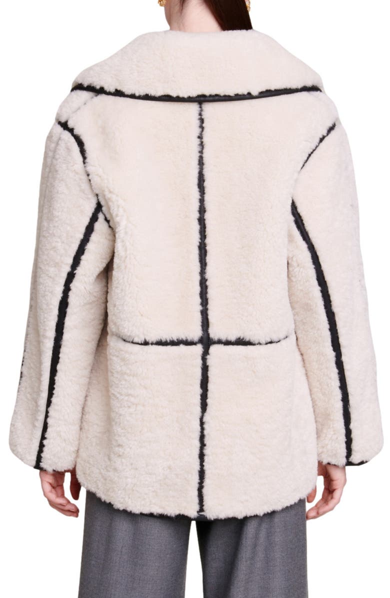 maje Oversize Faux Fur Jacket, Alternate, color,