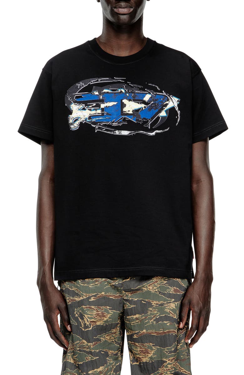 DIESEL<sup>®</sup> T-Norm Graphic T-Shirt, Main, color, Deep/ Black