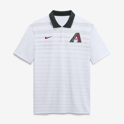 Men's Nike White Arizona Diamondbacks Vapor Striped Dri-FIT Polo