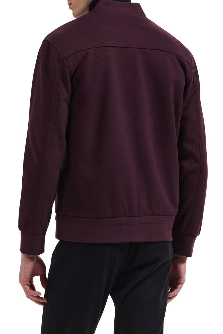 Full Zip Knit Bomber Jacket, Alternate, color, BURGUNDY