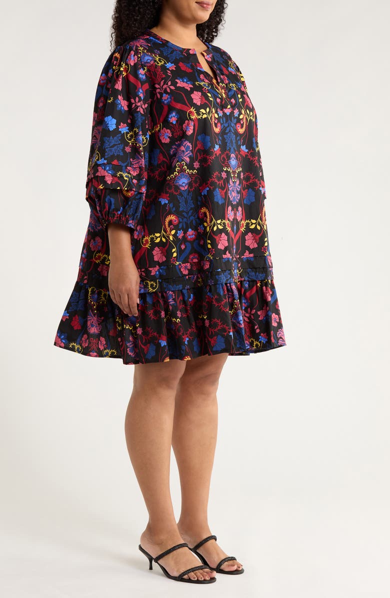 SUGARLIPS Palmero Midnight Velma Ruffle Trapeze Dress, Alternate, color, 