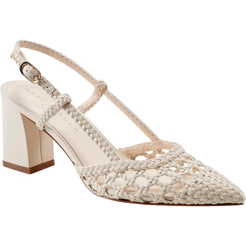 Marc Fisher Ltd Zaiden Slingback Pointed Toe Pump In White