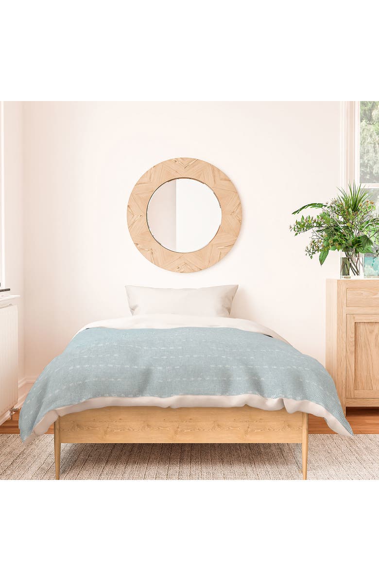 Deny Designs Lad Running Stitch 2-Piece Duvet Set - Twin XL, Main, color, Blue