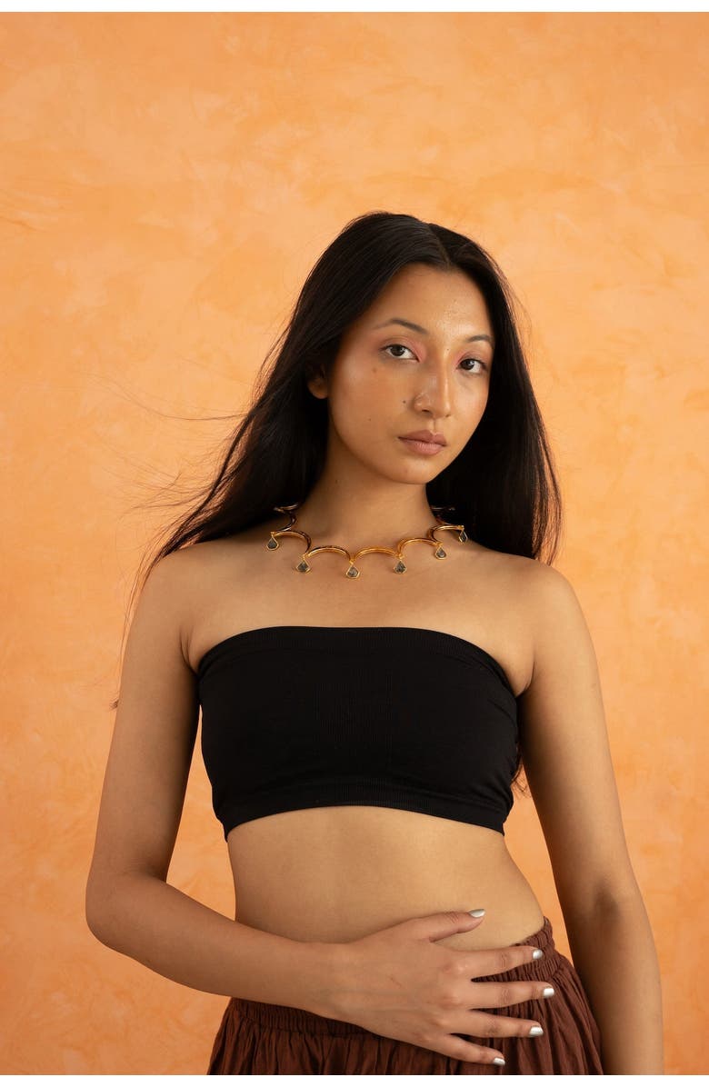 Dhwani Bhansal TILA NECKLACE, Alternate, color, Gold Plated