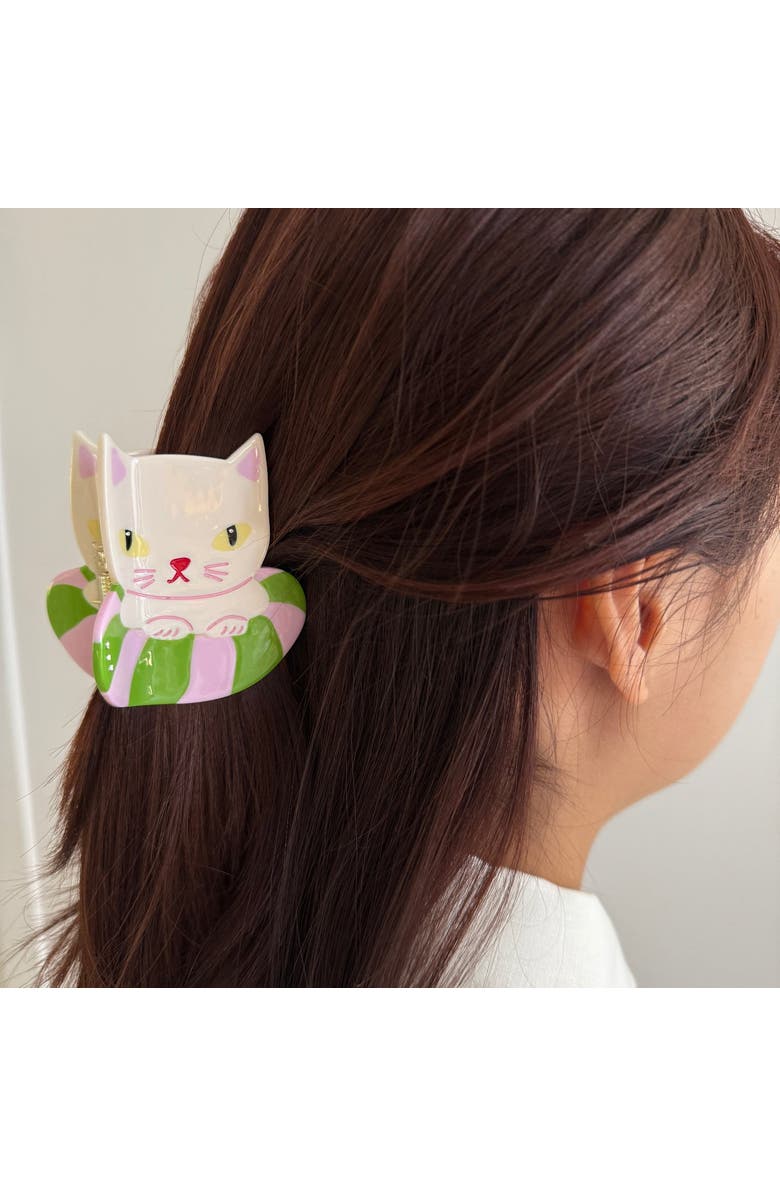 Centinelle Vacation Kitty Hair Claw, Alternate, color, White