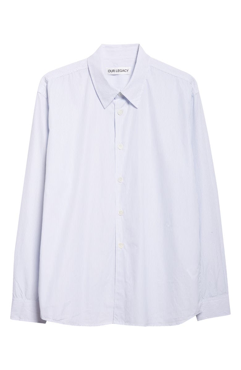 Beyond Stripe Cotton Poplin Button-Up Shirt