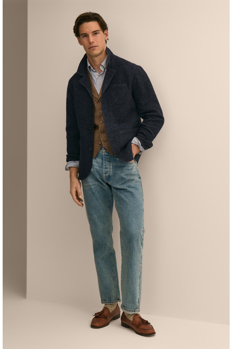 Wool Knit Blazer, Alternate, color, NAVY HEATHER