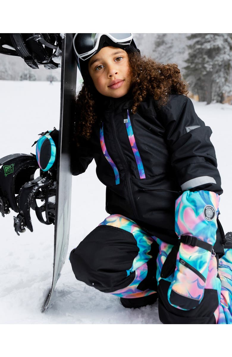 Deux par Deux Girl Two-Piece Teknik Snowsuit, Main, color, Rainbow Heart Print