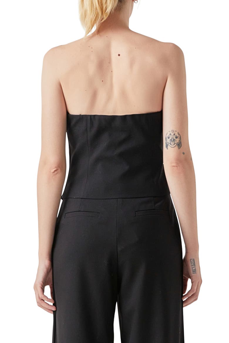Drape Corset Top, Alternate, color, BLACK