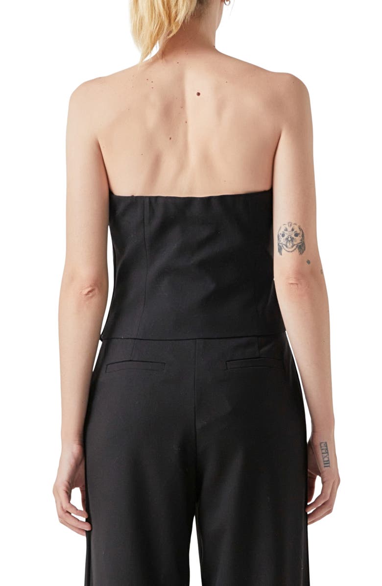 Grey Lab Drape Corset Top, Alternate, color, Black