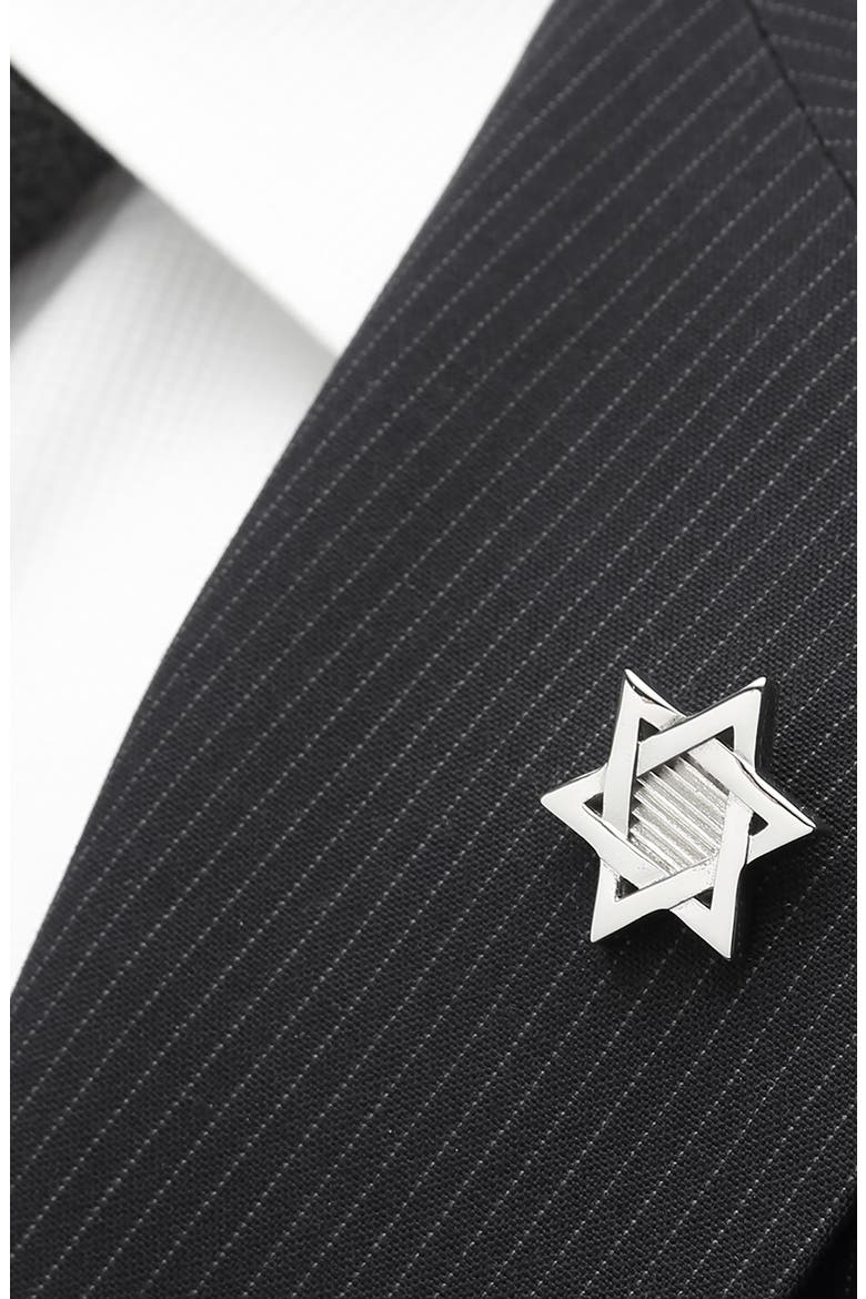 Star of David Lapel Pin, Alternate, color, SILVER