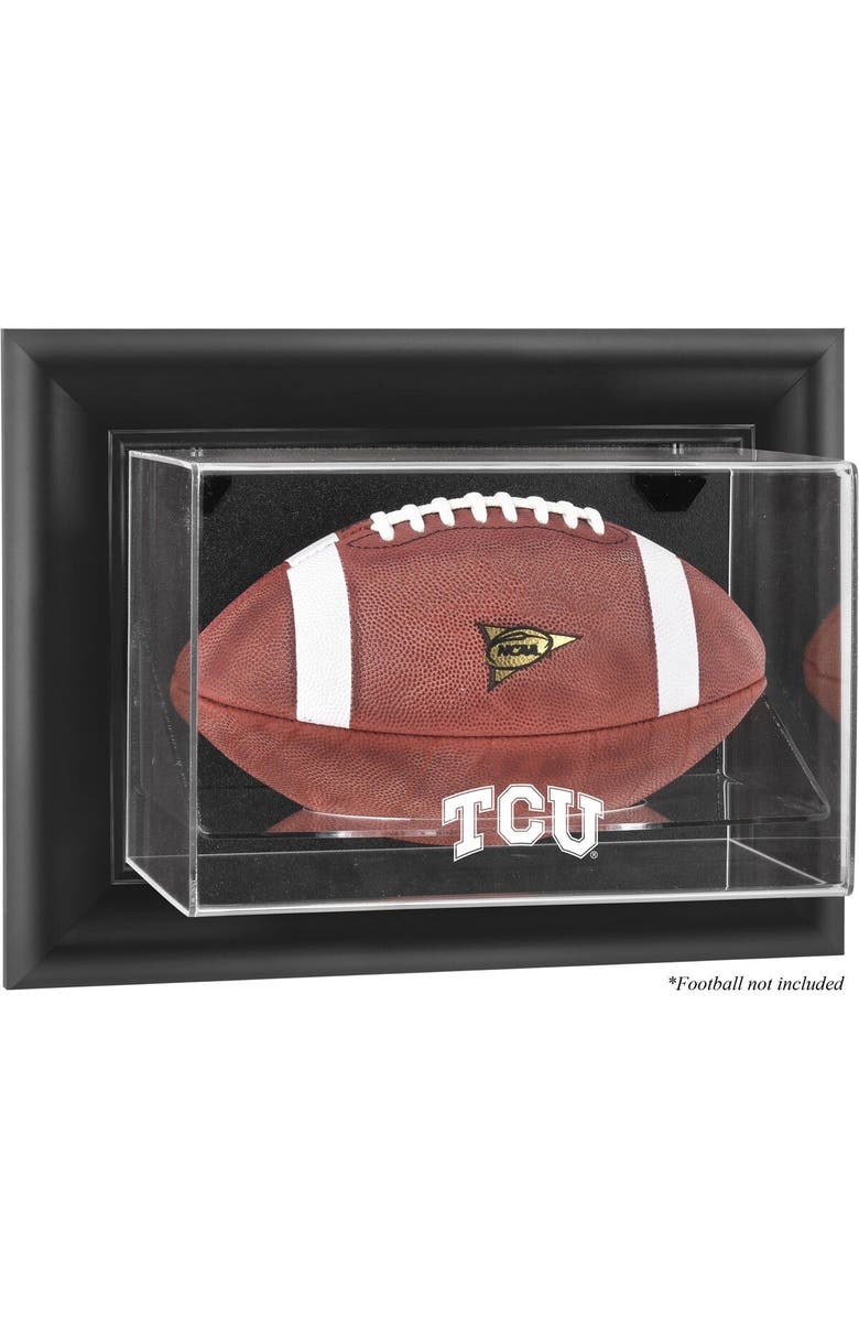 FANATICS AUTHENTIC TCU Horned Frogs Black Framed Wall-Mountable Football Display Case, Main, color, 