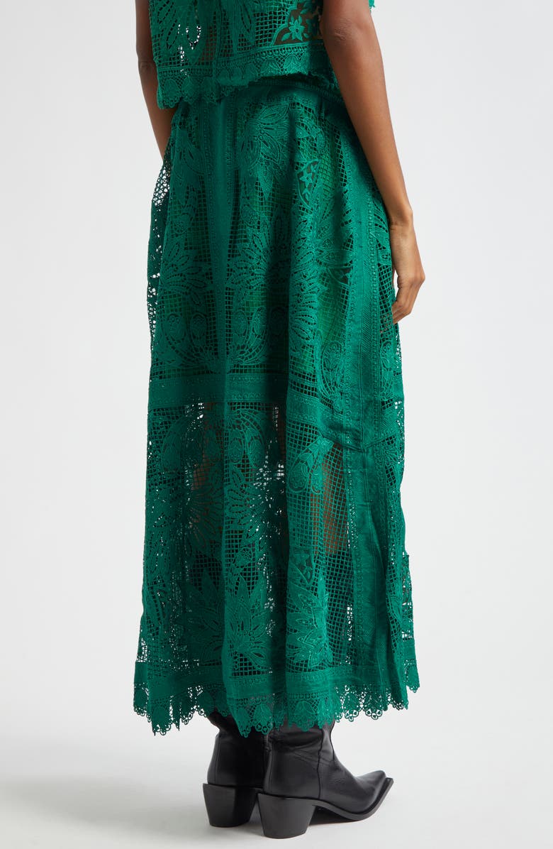 FARM Rio Toucan Guipure Lace Maxi Skirt, Alternate, color, 
