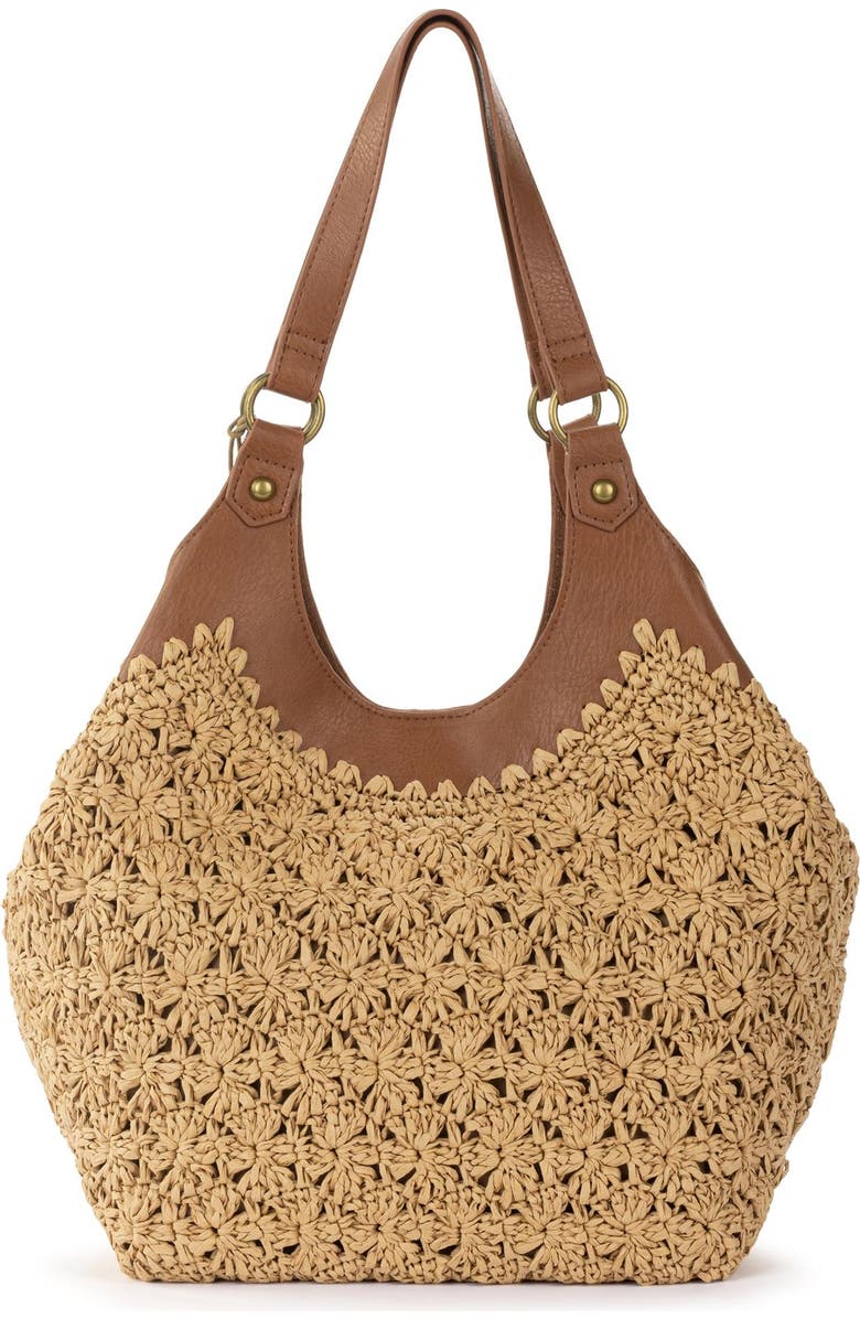 The Sak Roma Expandable Shopper, Alternate, color, Natural Primrose Straw
