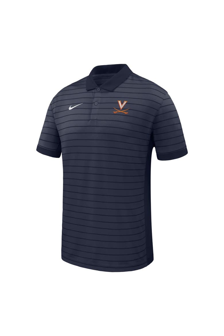 Men's Nike Navy Virginia Cavaliers 2025 Early Season Coaches Sideline Victory Stripe Performance Polo, Alternate, color, Navy