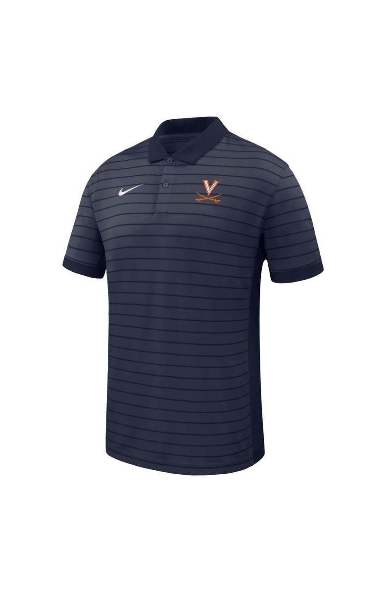 Nike Men's Nike Navy Virginia Cavaliers 2025 Early Season Coaches Sideline Victory Stripe Performance Polo, Alternate, color, Navy