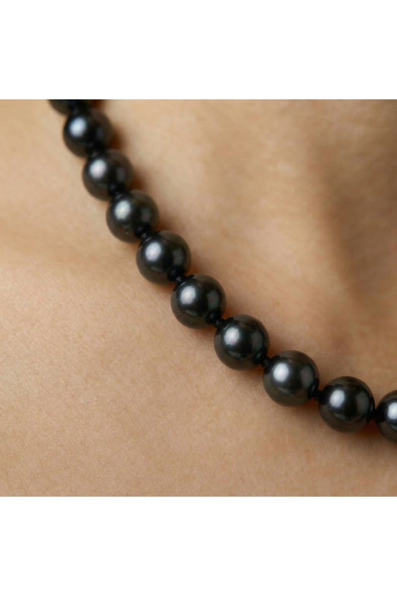 6.0-6.5mm Japanese Akoya Black Pearl Necklace - AA+ Quality, Alternate, color, Black Pearls