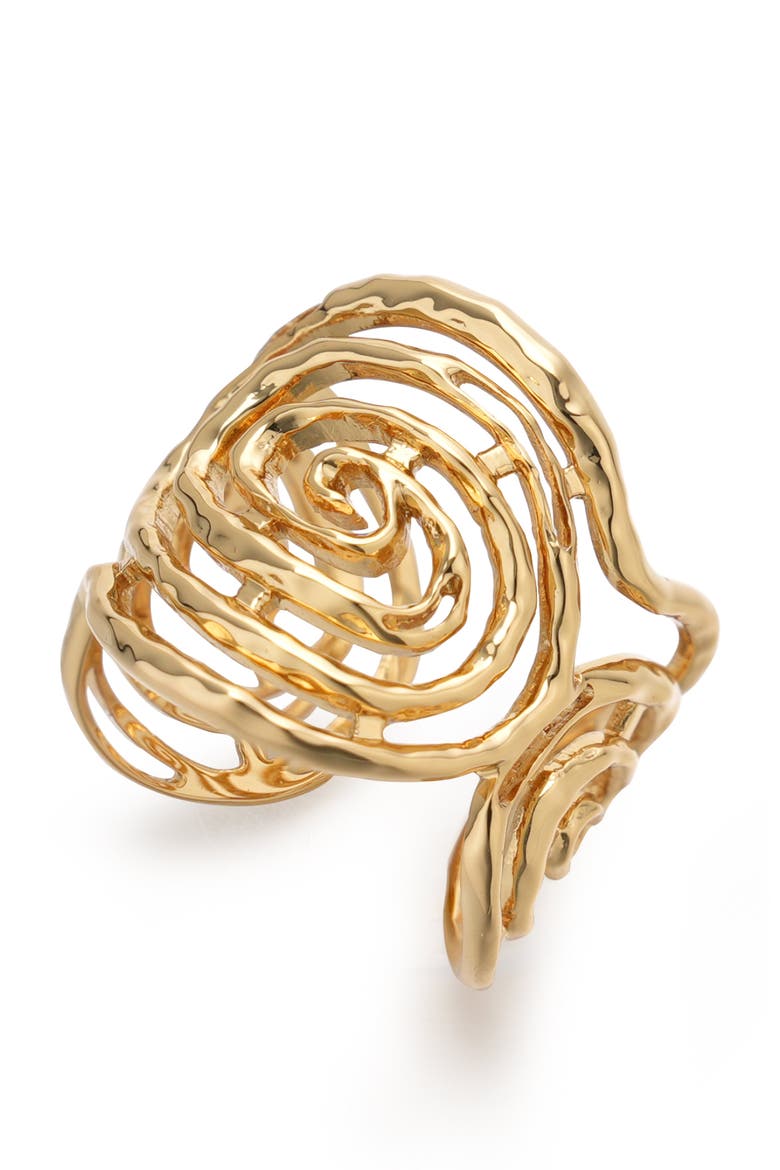 Eternal Spiral Small Ring, Alternate, color, Gold