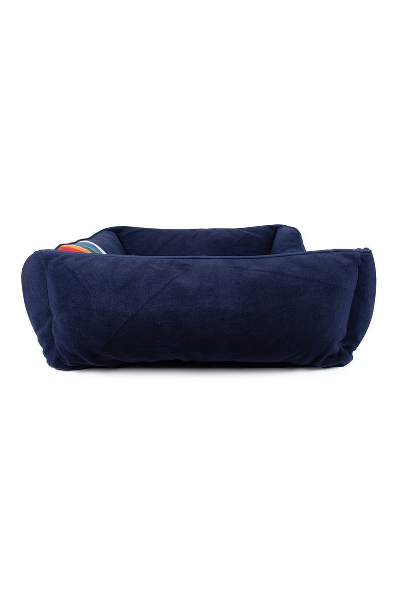 Fleece Kuddler Dog Bed, Alternate, color, CABIN STRIPE SHALE