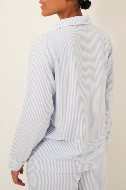 Stripe & Stare Ecovero Long Sleeve Top In Blue Stripe