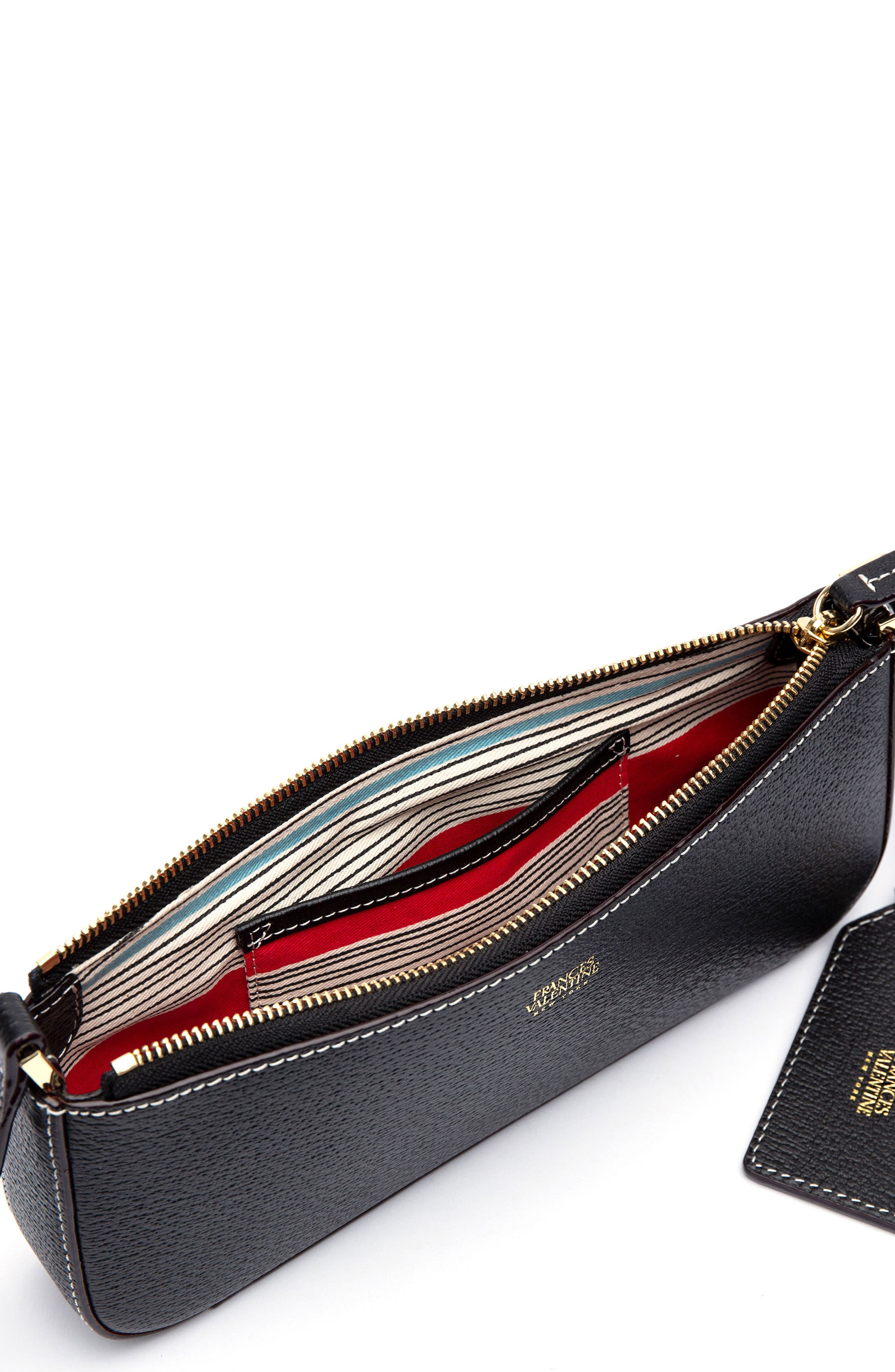 Frances Valentine Boarskin Leather Baguette Bag, Alternate, color, 