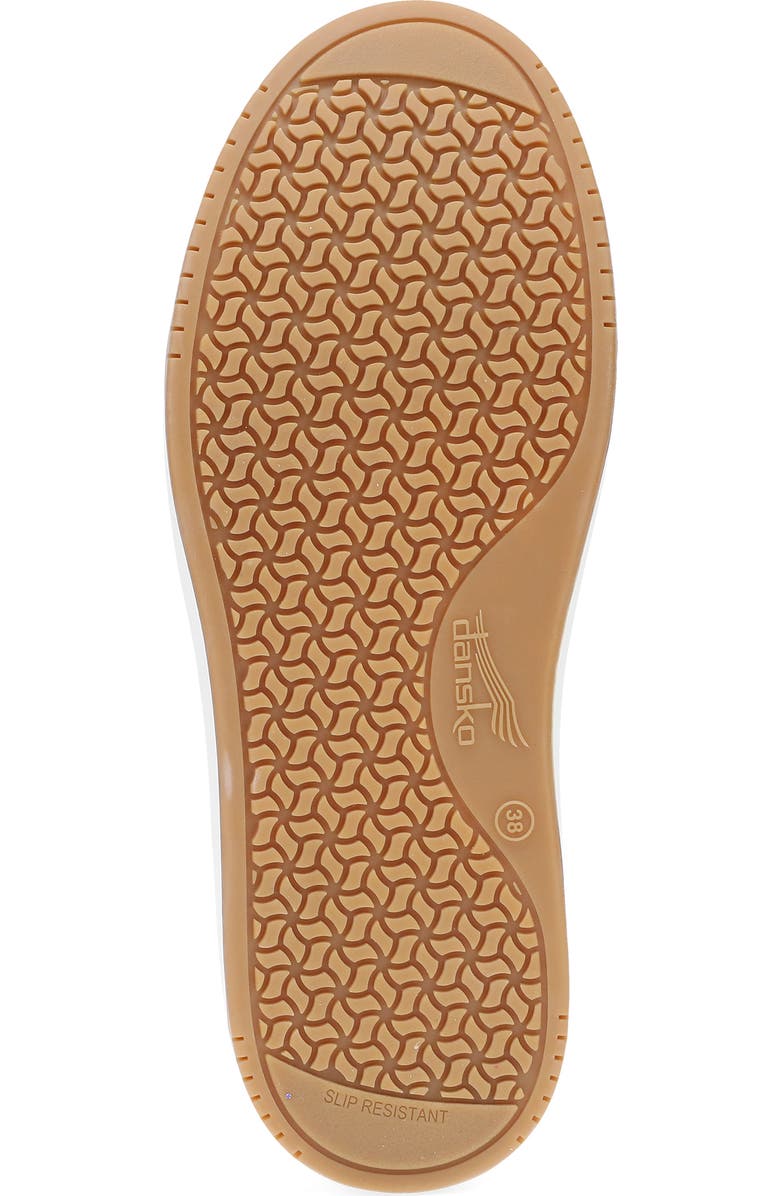 Dansko Josey Leather Sneaker, Alternate, color, White Nappa