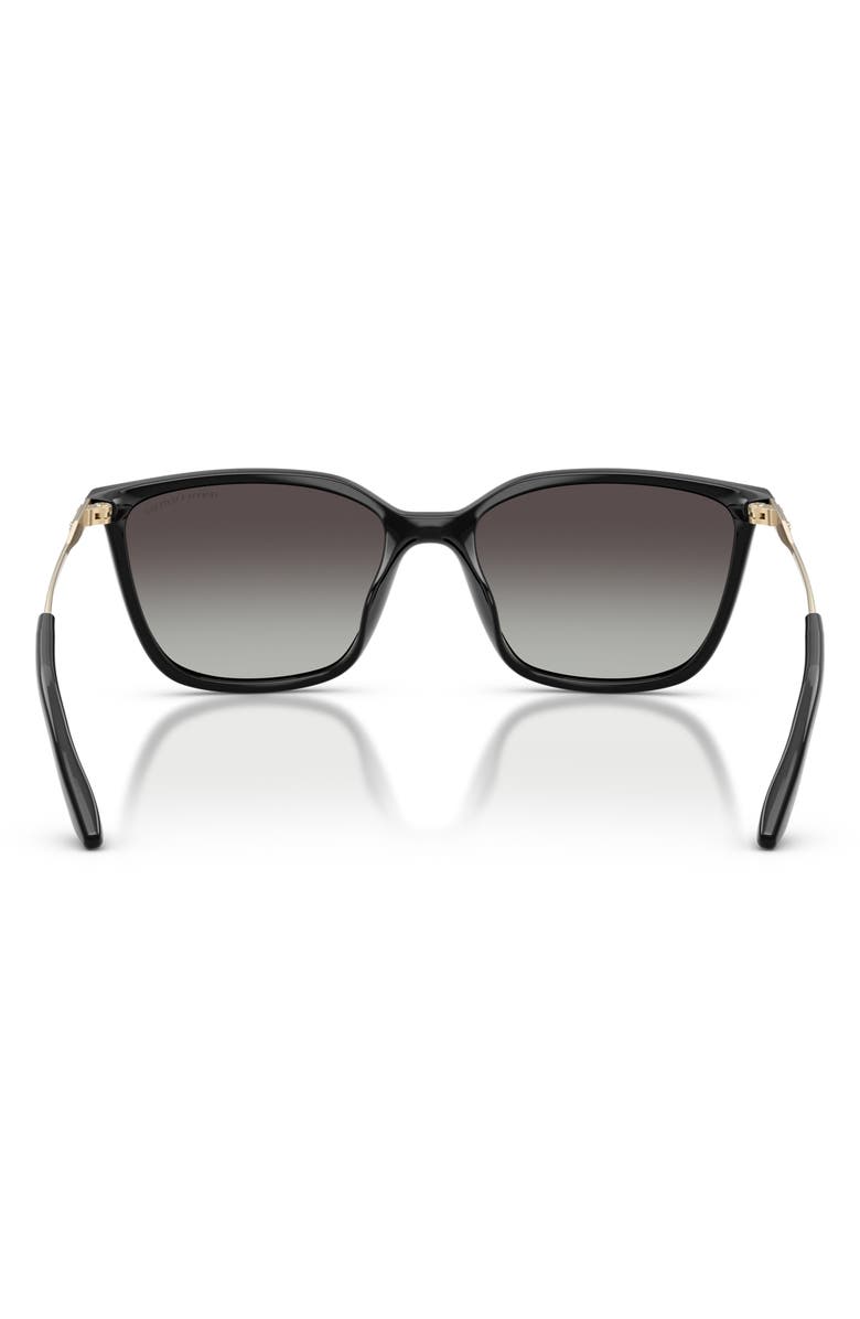 Armani Exchange 55mm Square Sunglasses, Alternate, color, Shiny Black / Grey Gradient