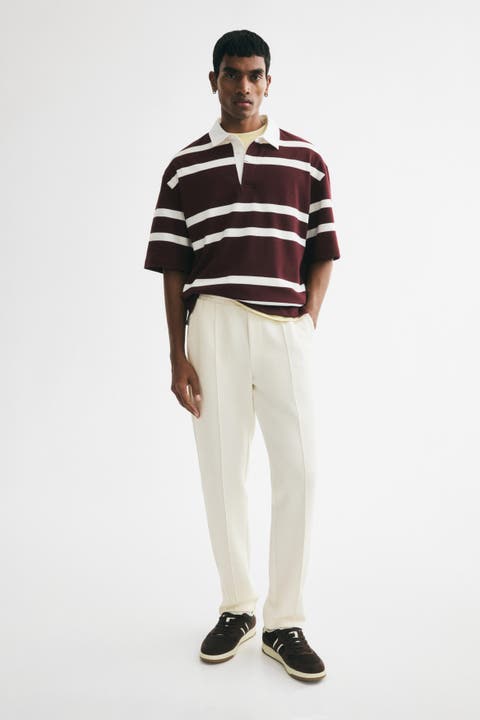 Regular-fit Interlock Crease-front Joggers