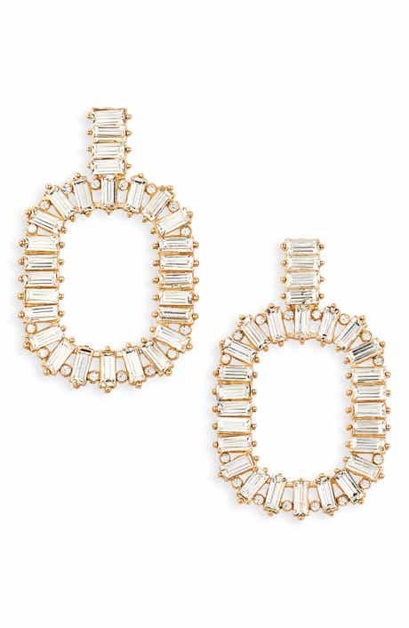 Tasha CZ Baguette Ring Drop Earrings