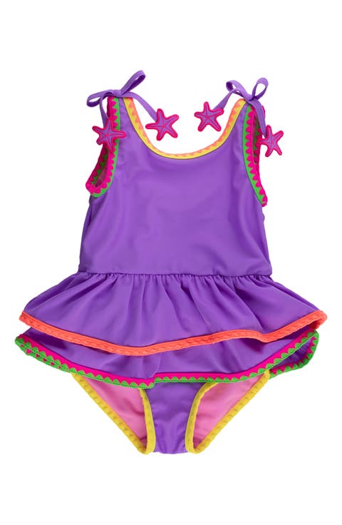 Kids' Embroidered Skirted UPF 50+ One-Piece Swimsuit (Toddler)