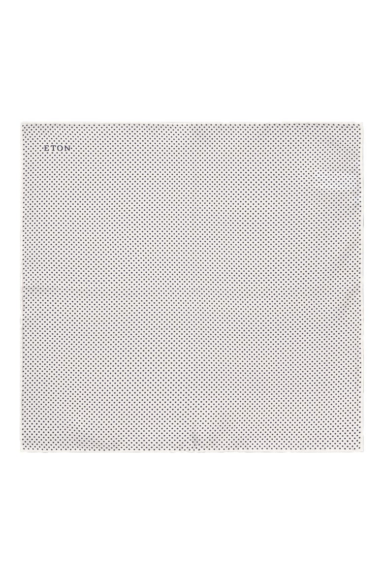 Pin Dot Print Silk Pocket Square, Main, color, NATURAL