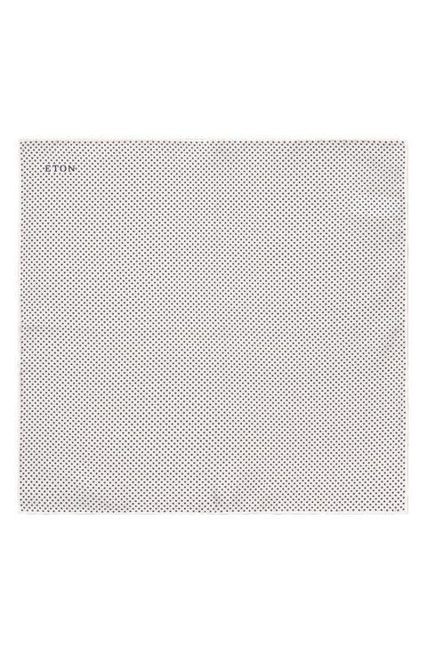 Pin Dot Print Silk Pocket Square