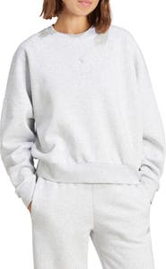 adidas Essentials Embroidered Logo Cotton Fleece Sweatshirt