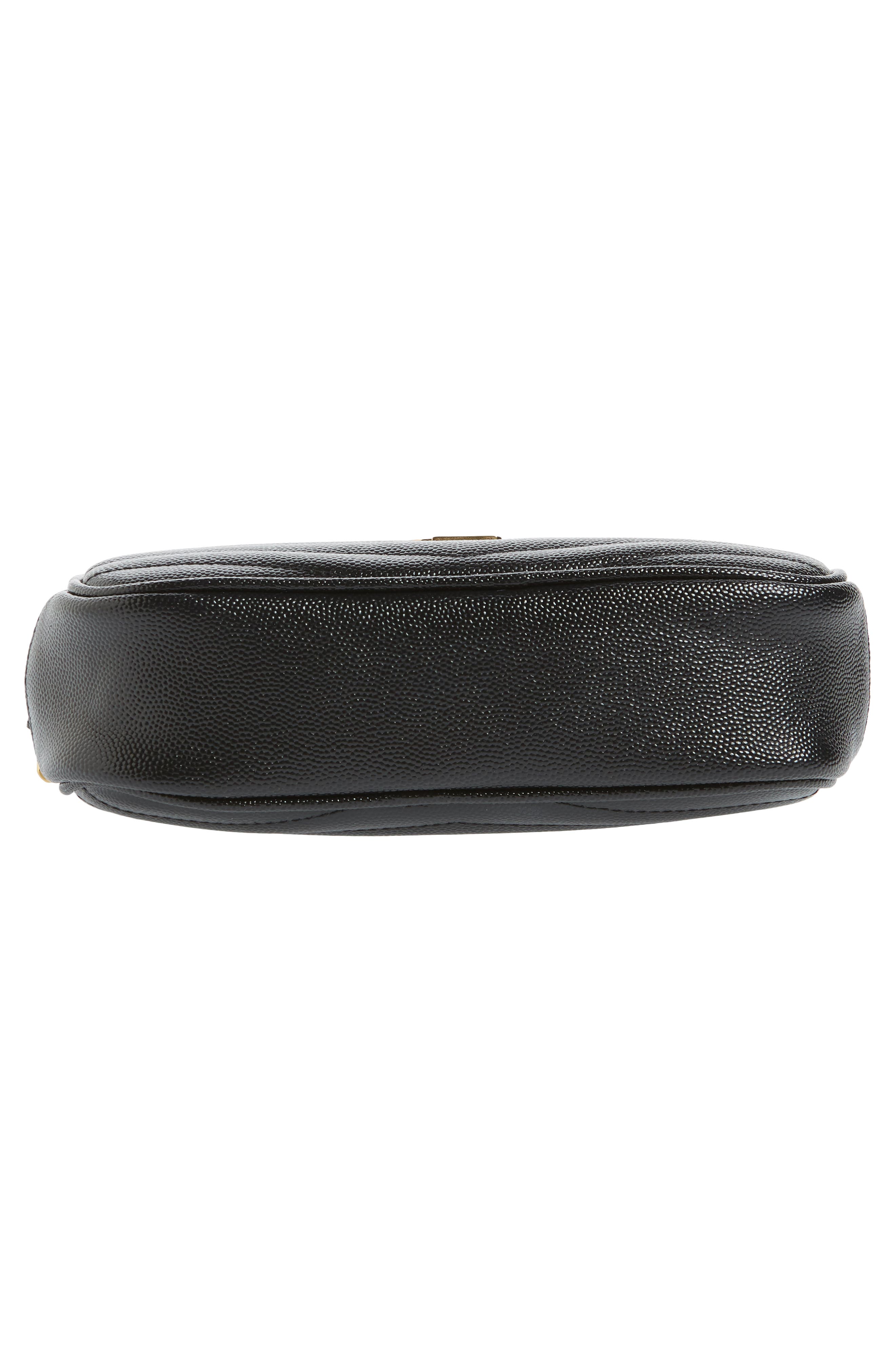 Mini Lou Quilted Leather Crossbody Bag, Alternate, color, NOIR