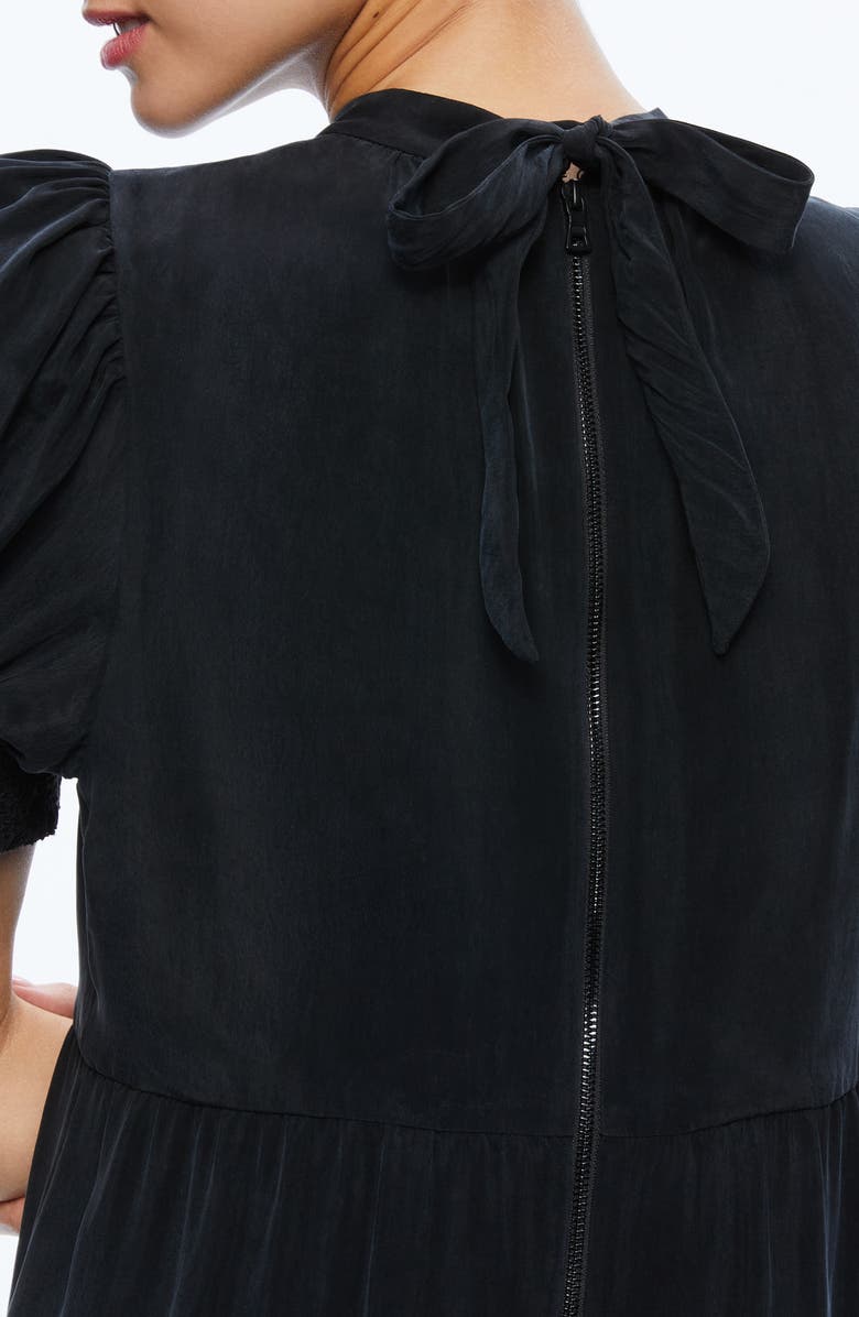 Alice + Olivia Dorine Puff Sleeve Tiered Minidress, Alternate, color,