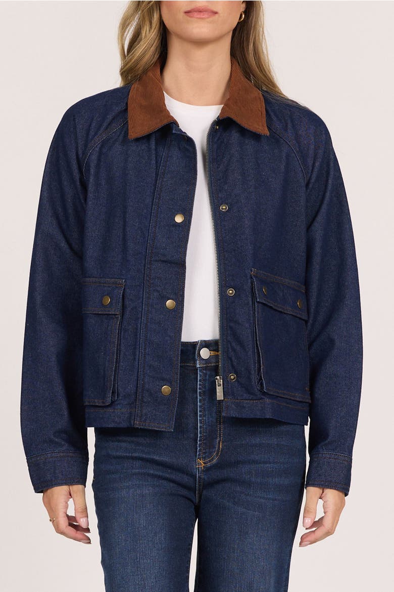 Weston Barn Jacket with Contrast Collar, Main, color, Anchor