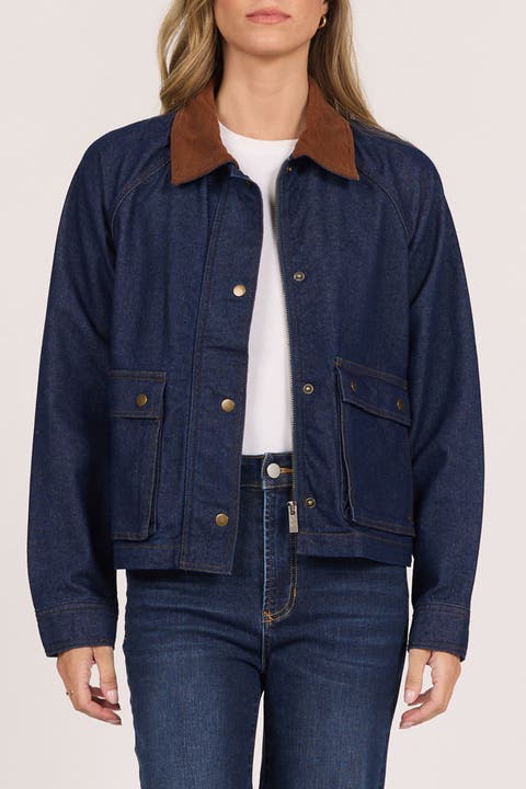 Weston Barn Jacket with Contrast Collar