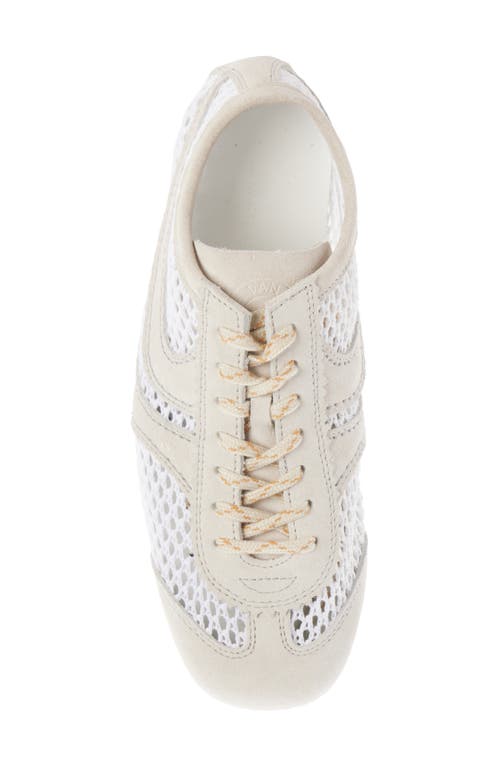 Dries Van Noten Sneakers Mit Wildlederbesatz In White
