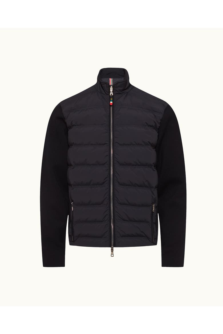 Wallace Down Quilted Knitted Sleeve Merino Jacket, Main, color, NIGHT IRIS