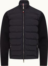 Orlebar Brown Wallace Down Quilted Knitted Sleeve Merino Jacket