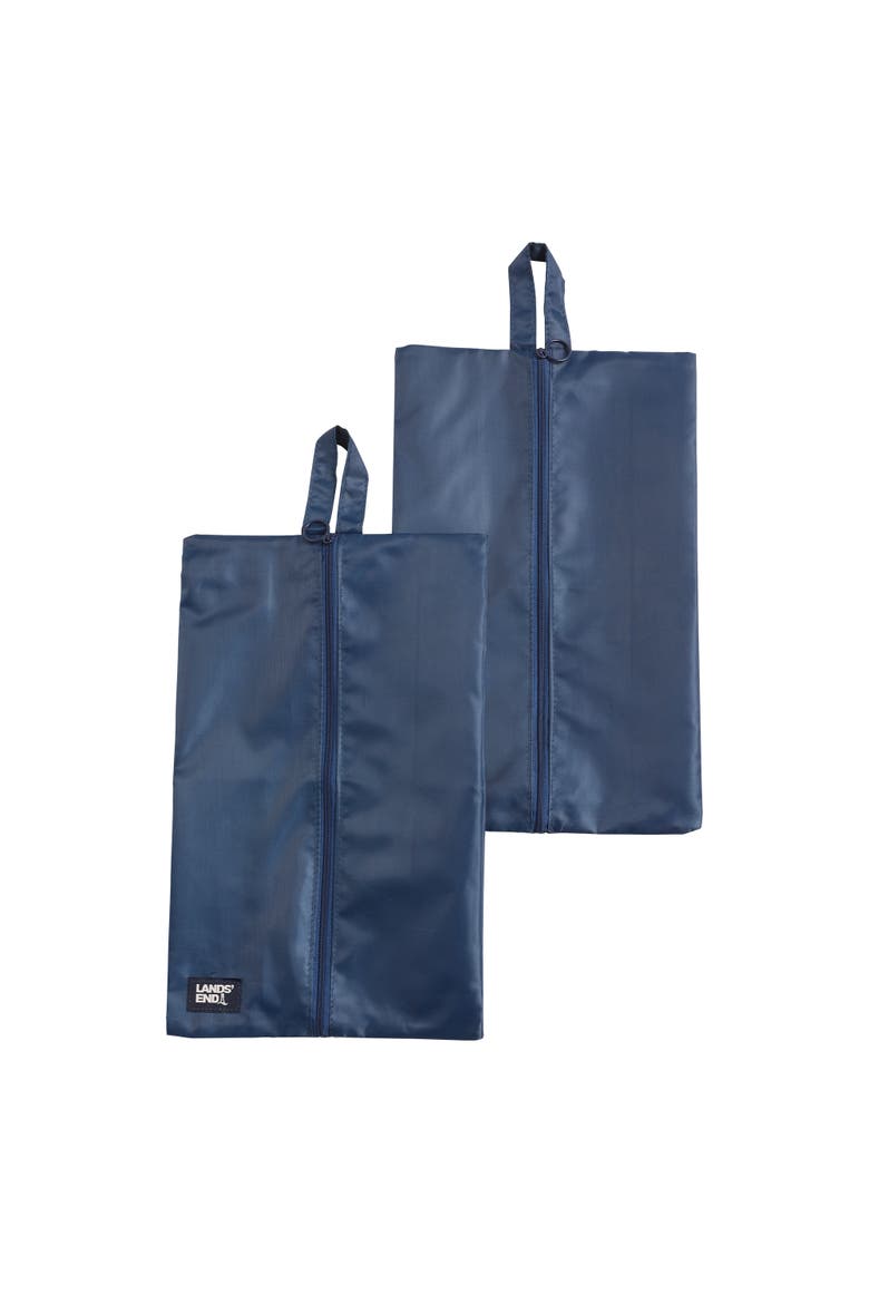 Shoe Bags for Travel Set of 2, Polyester Canvas Shoe Travel Bag with Zipper Closure, Main, color, Navy