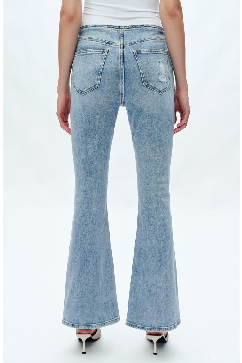 Bandless Flare Jeans, Alternate, color, LIGHT BLUE