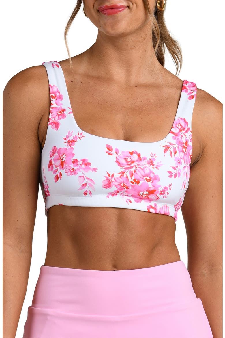 Rally Rose Sports Bra, Main, color, WHITE